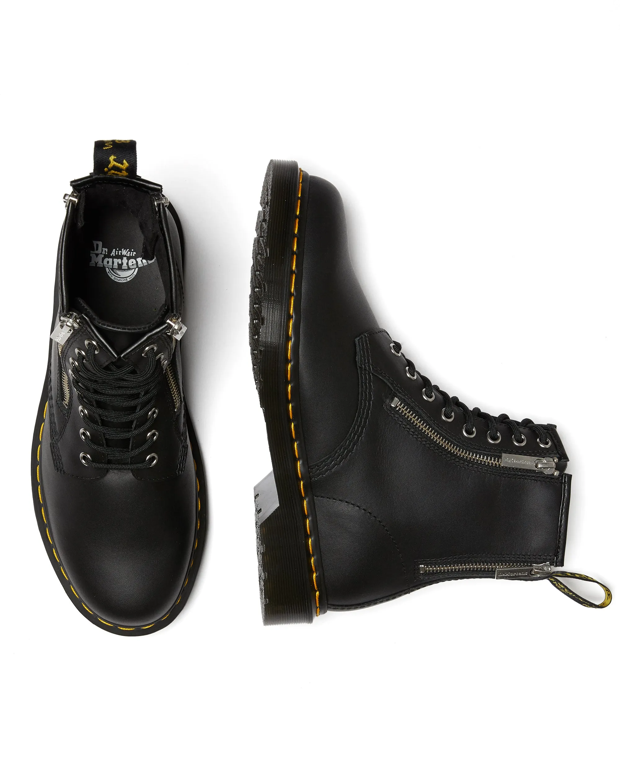 1460 Zip Black Nappa Boot