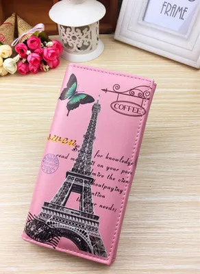 2017 Fashion Women Wallet Clutch Purses Long Graffiti Pattern Embossed Coin Leather Dollar price Female Purse Carteras