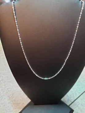 3mm SS Silver Ball Chain, 20"