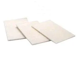 6" x 9" White Light Duty Handheld Scrubbing Pads - Case of 60