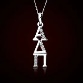 Alpha Delta Pi Vertical Lavalier w/ Stones - GSTC-ADP-P001