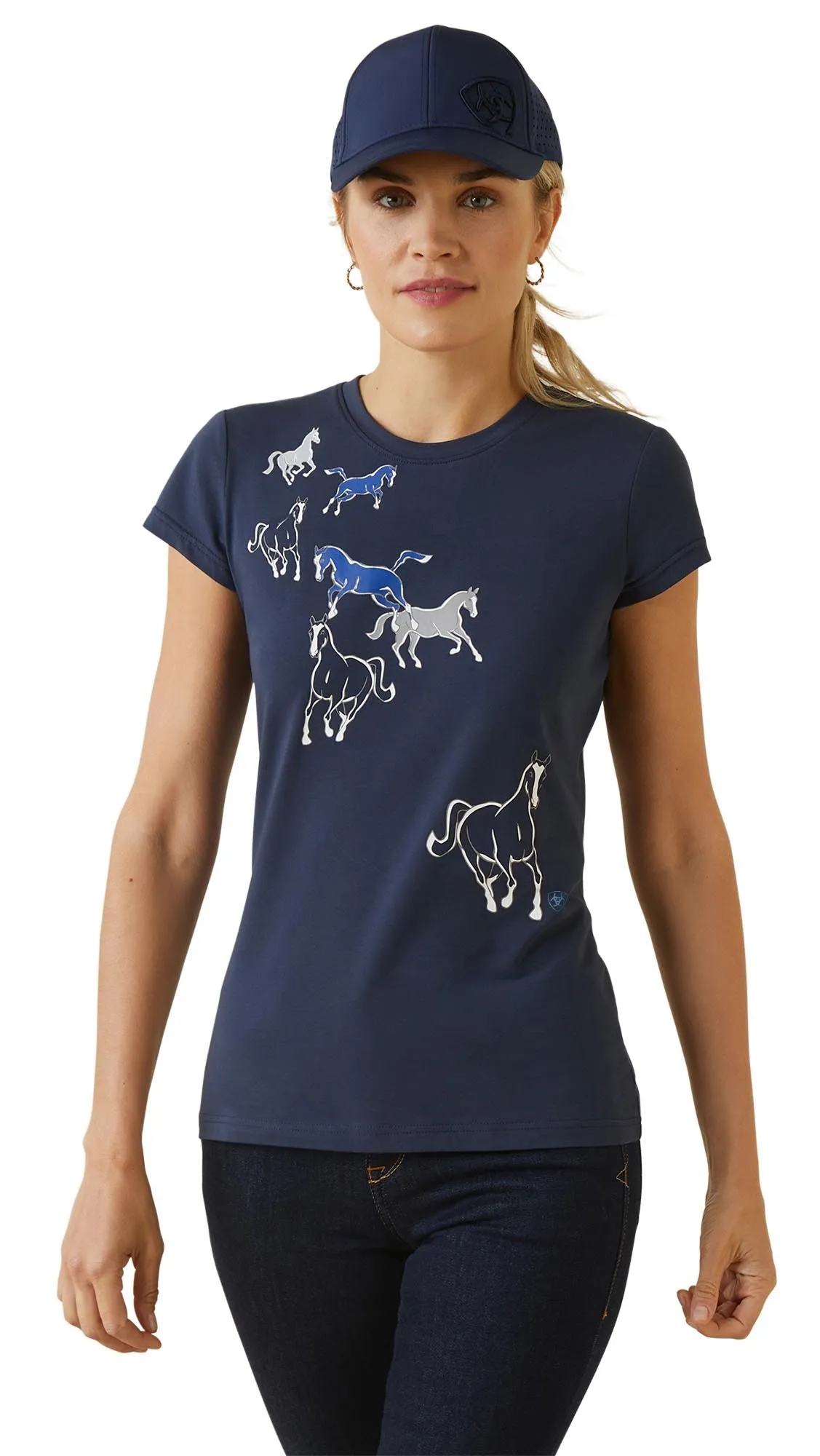 Ariat Women's Frolic T-Shirt, Navy