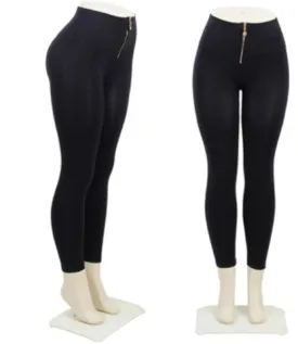 black high waist leggings w/zipper front Case of 60