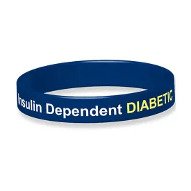 Blue Insulin Dependent wristband