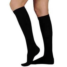 BSN Jobst ActiveWear Knee High Extra Firm Compression Socks Large, Cool Black, Closed Toe, Unisex, Latex-free - 1 Pair