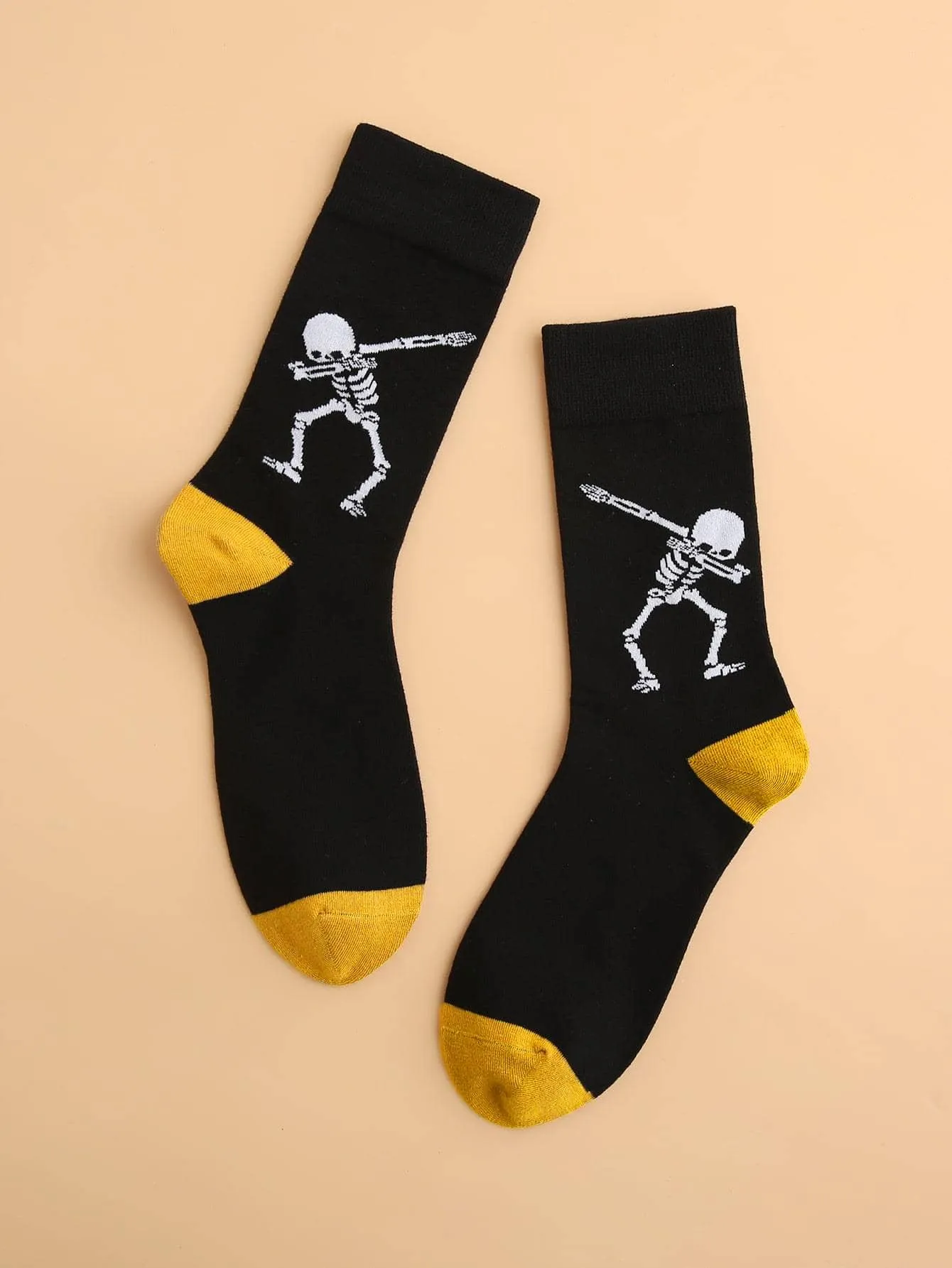 Dancing Skeleton Pattern Socks Silly Socks for Men Funky Socks Funny Socks