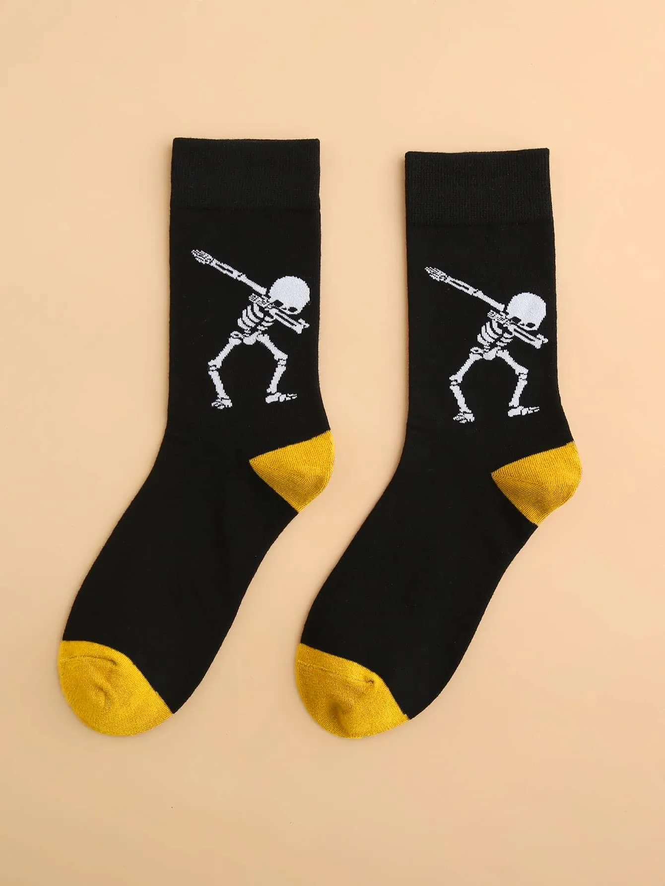 Dancing Skeleton Pattern Socks Silly Socks for Men Funky Socks Funny Socks