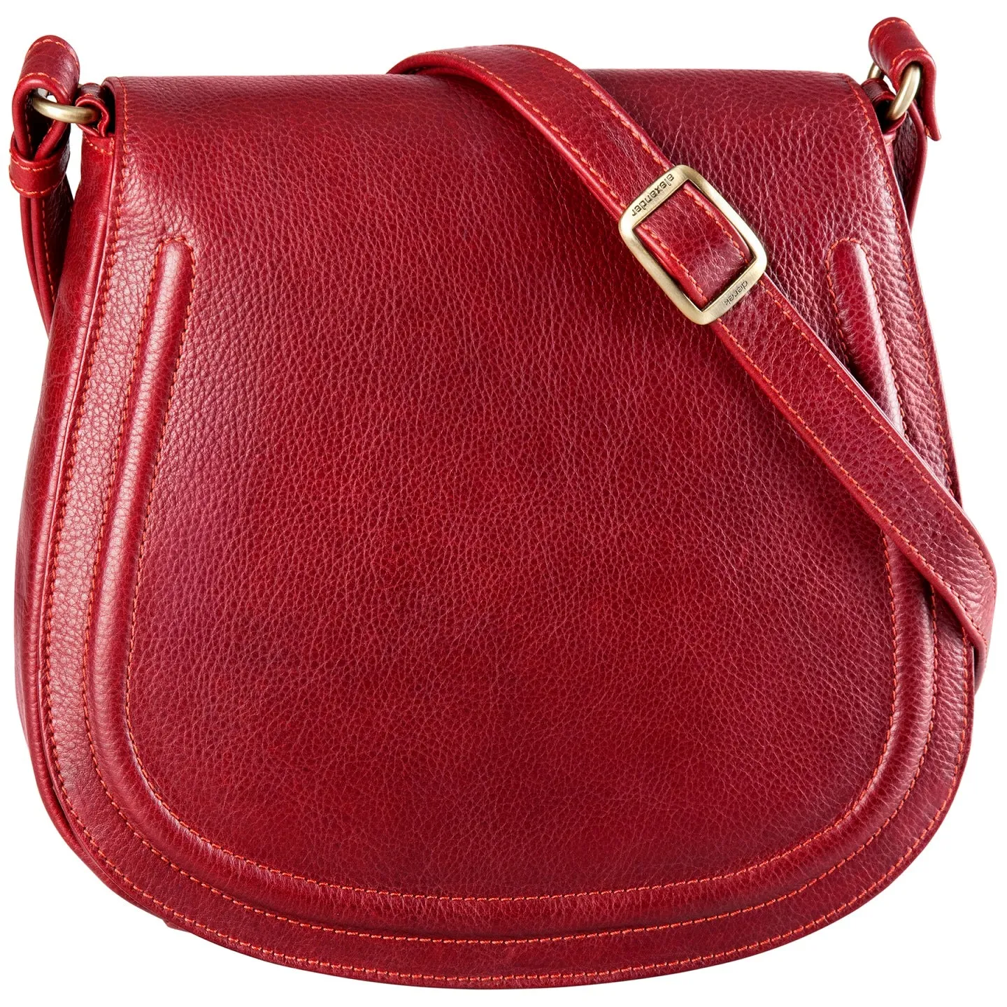 Derek Alexander Leather Ladies' BRISTOL- Medium Full Flap Saddle Bag