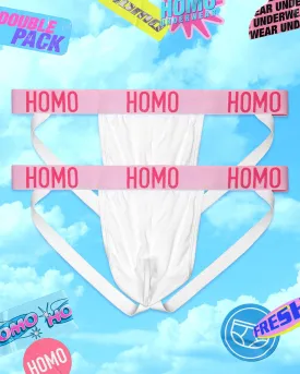 DOUBLE PACK: HOMO Classic Jock - White