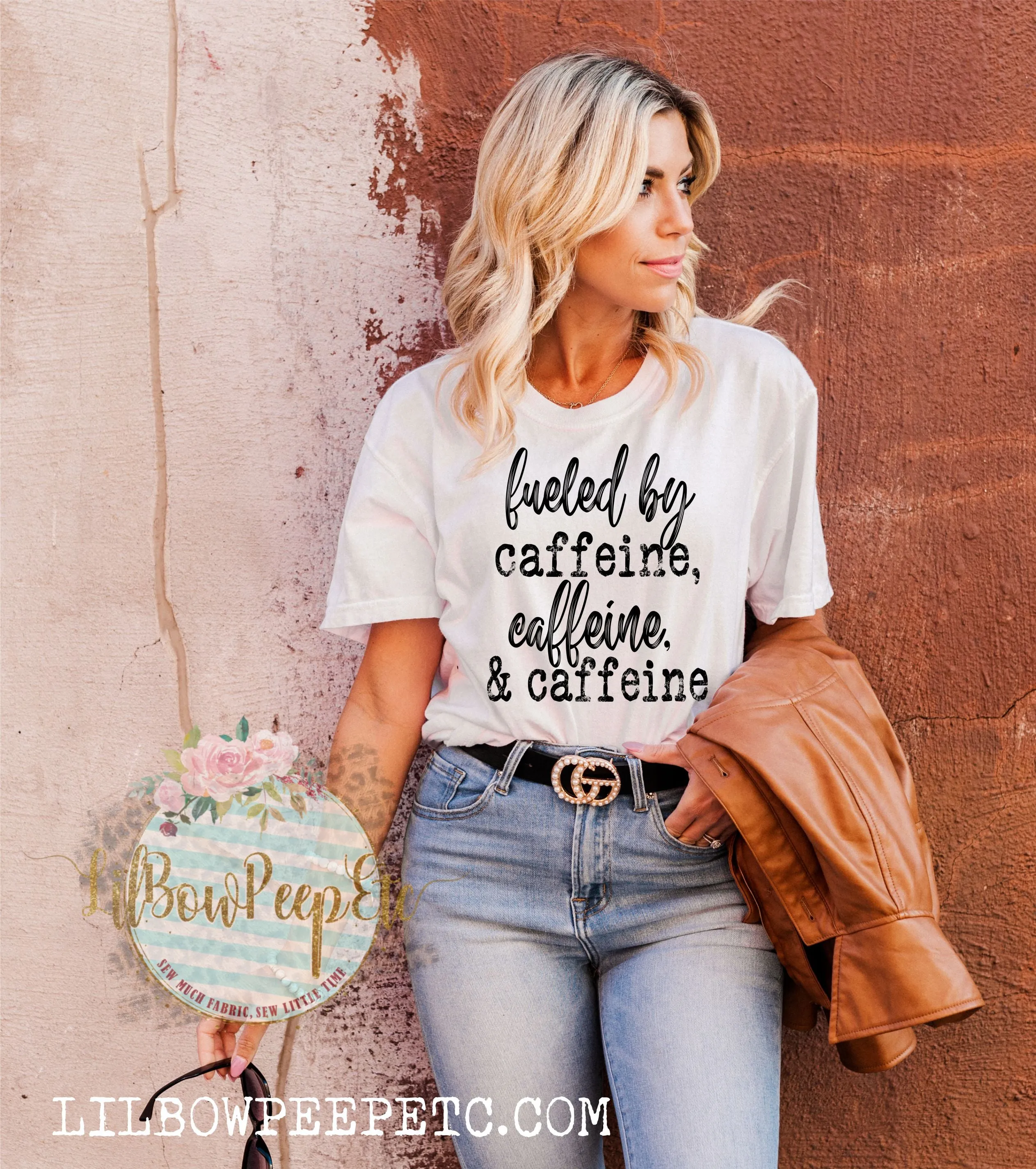 Fueled By Caffeine Caffeine and Caffeine Unisex Adult Tee