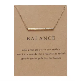 Gold Plated Fad Couture'S Balance In Life Pendant Necklace For Women & Girls Alloy Necklace