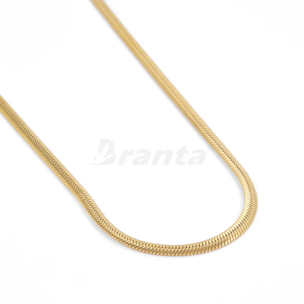 Gold Plated Snake Chain For Men (21.5 Inch)