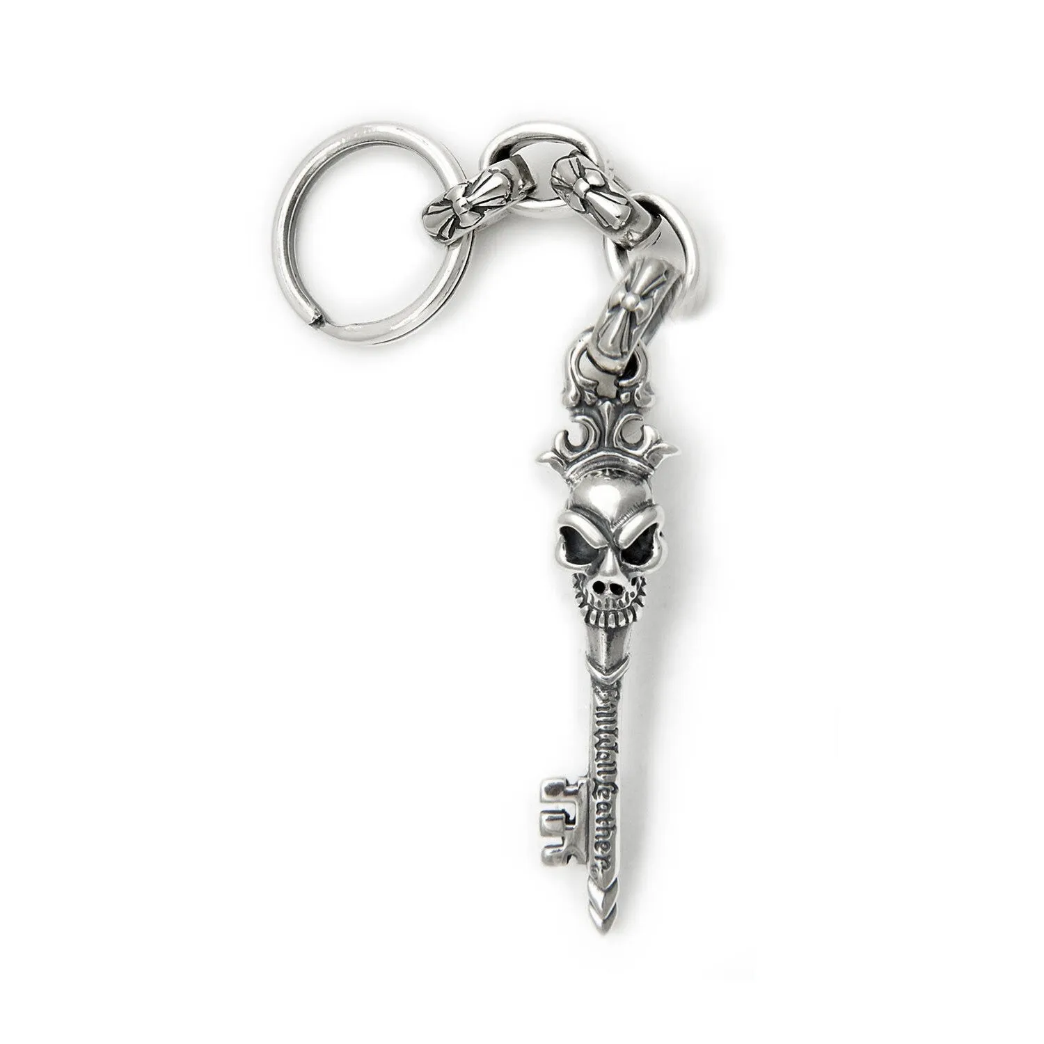 Half Skull Key with Immortal Cross Link Key Chain