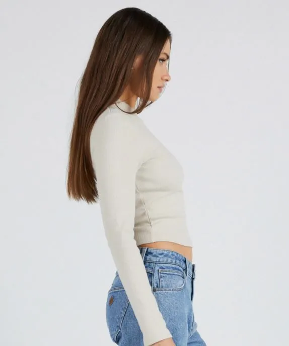 HEATHER ICON LS MOCK NECK