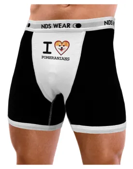 I Love Heart Pomeranians Mens Boxer Brief Underwear