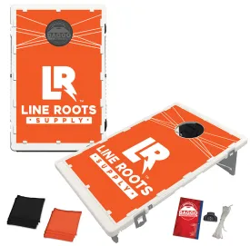 Line Roots Supply Orange Portable 2x3 Cornhole Bean Bag Toss Baggo Game