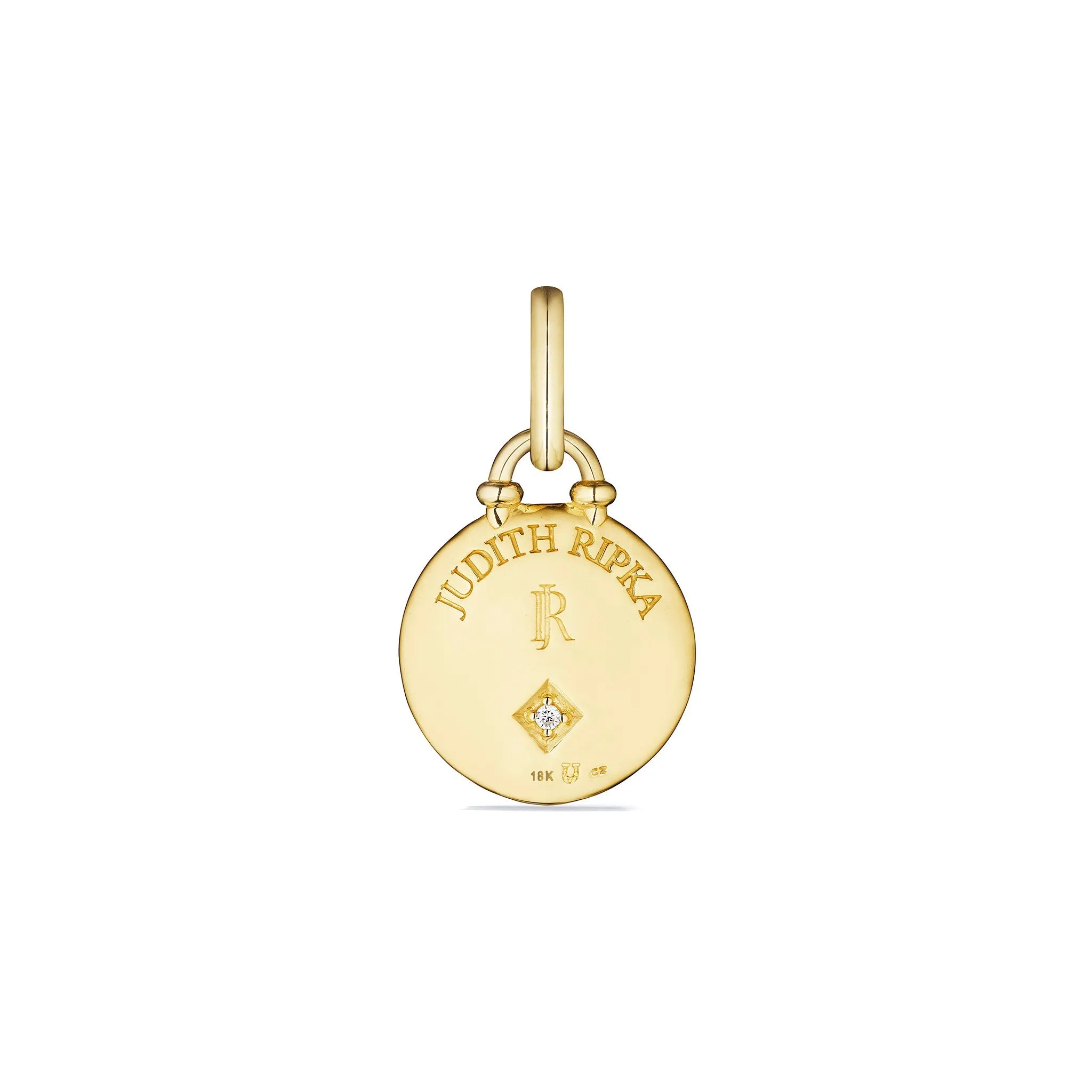 Little Luxuries Moon and Stars Medallion with Diamonds in 18K