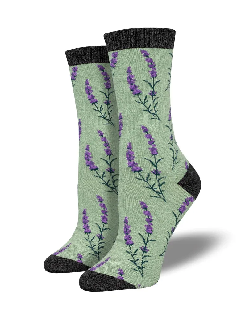 Lovely Lavender Women's Bamboo Crew Sock