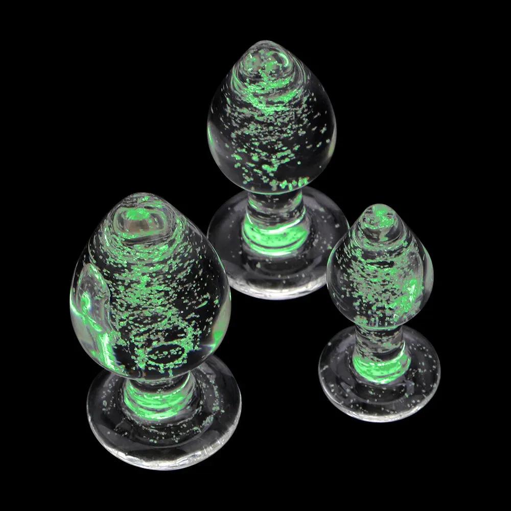 Luminous Glass Anal Plug - Erotic Jewelry Anal Beads Butt Plug