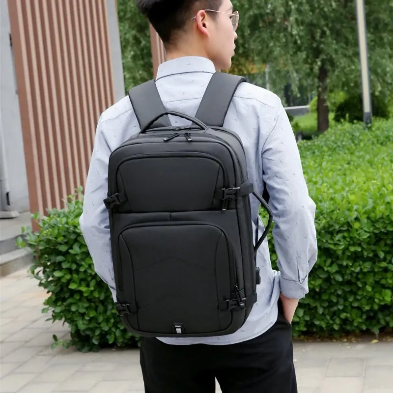 Mens Backpacks Multifunctional Waterproof Film Laptop Backbag