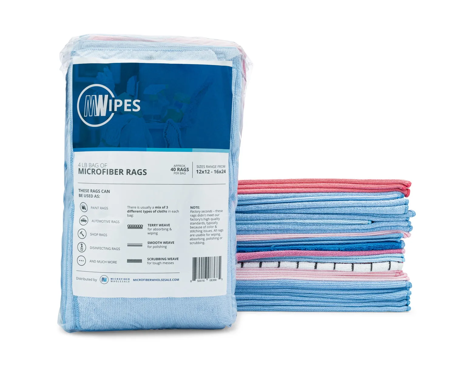 Mwipes™ Bag of Cleaning Rags (4lbs)