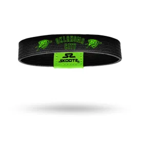 Oklahoma City Thunder Neon Black NBA Wristbands