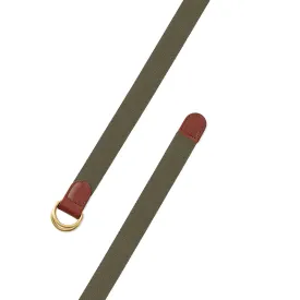 Olive Belgian Stretch D-Ring Belt