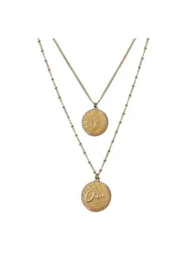 OUI ET Non Disc Necklace