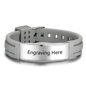 Personalized Jewelry for Men - Name Engraved Bracelet for Men - Stainless Steel Jewelry for Men