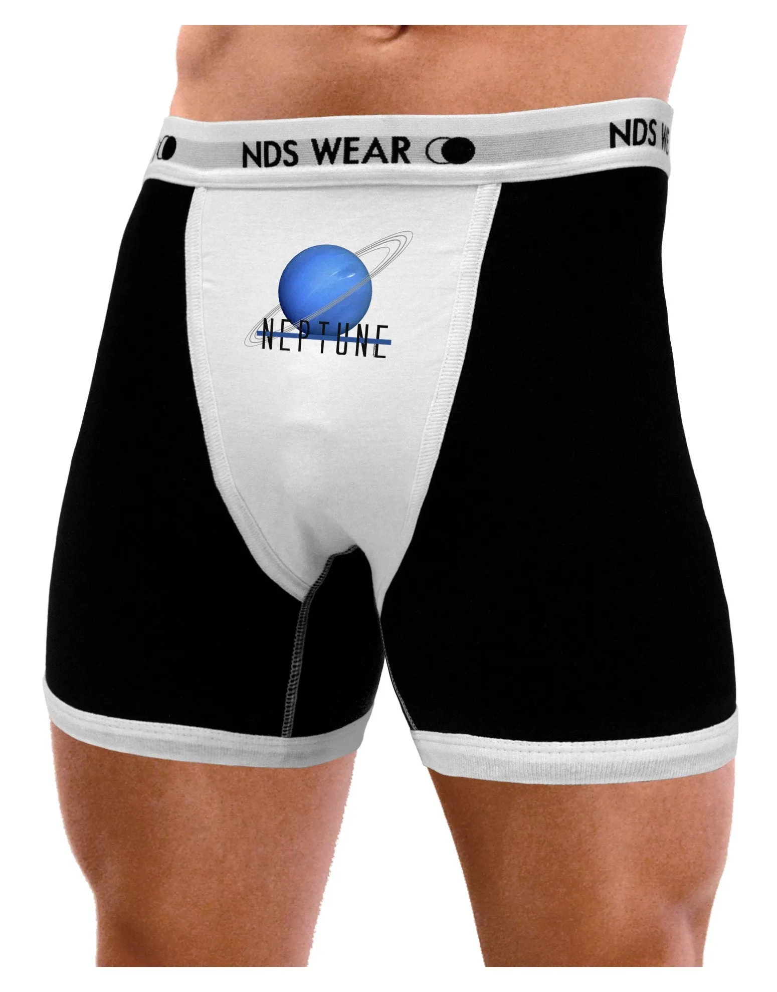 Planet Neptune Text Mens Boxer Brief Underwear