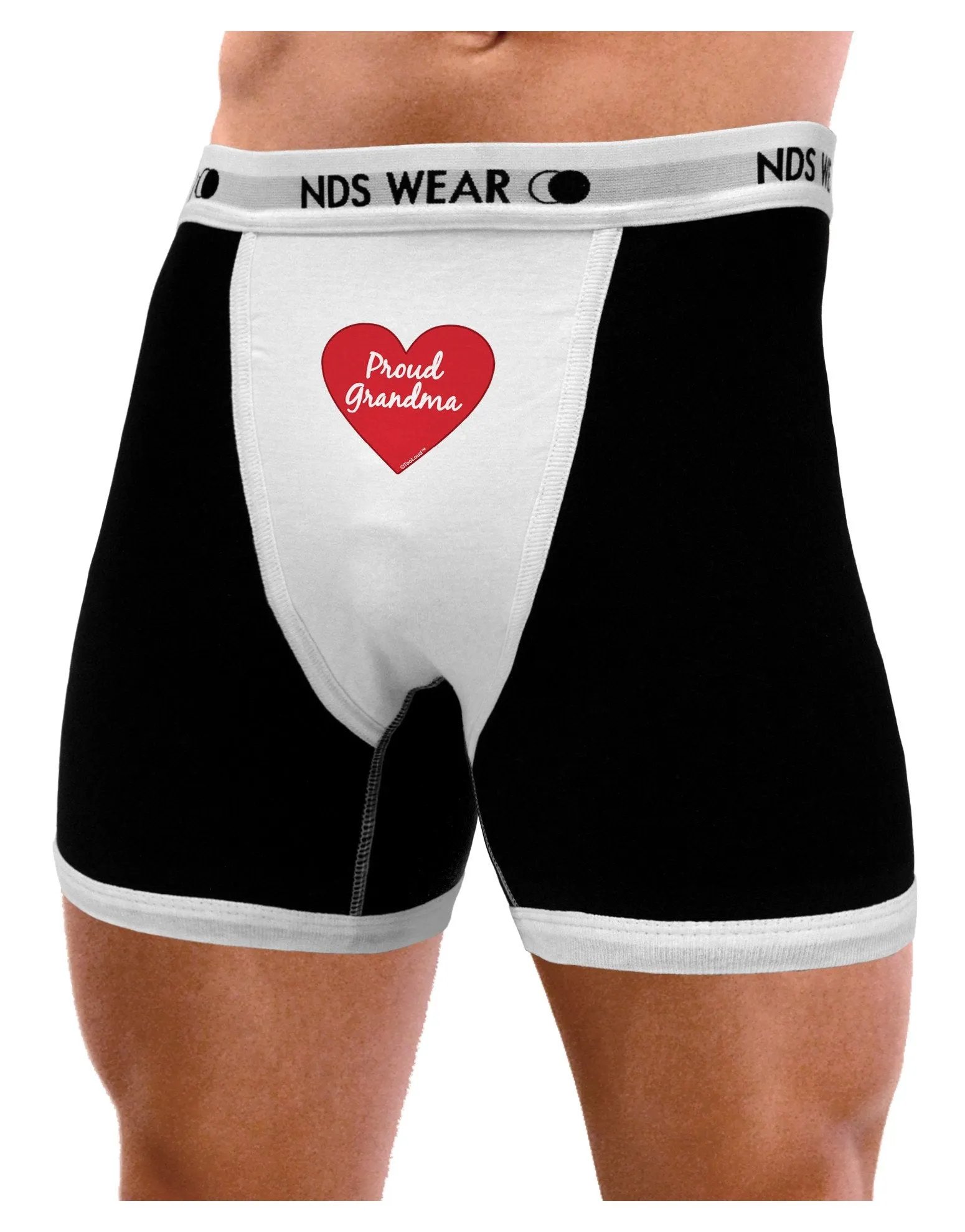 Proud Grandma Heart Mens Boxer Brief Underwear