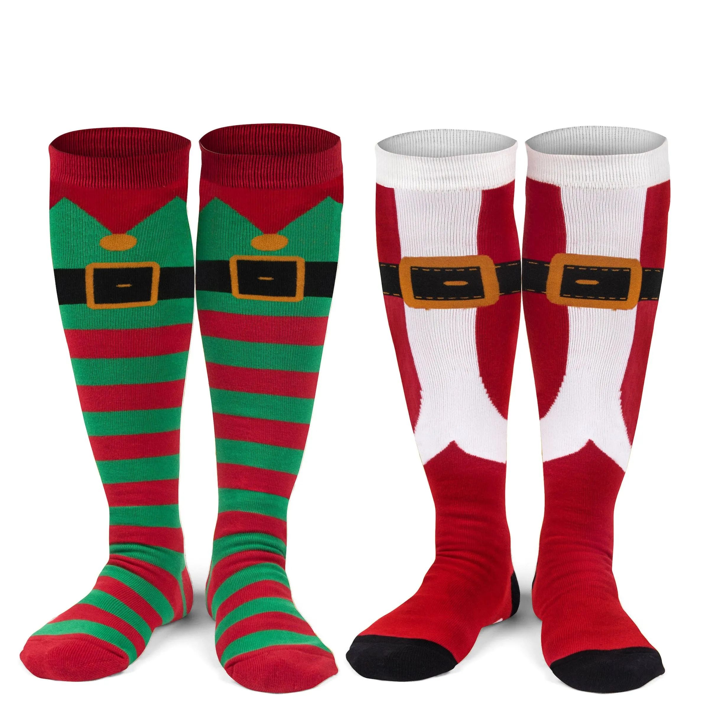 Santa & Elf Knee High Socks (2 Pack)