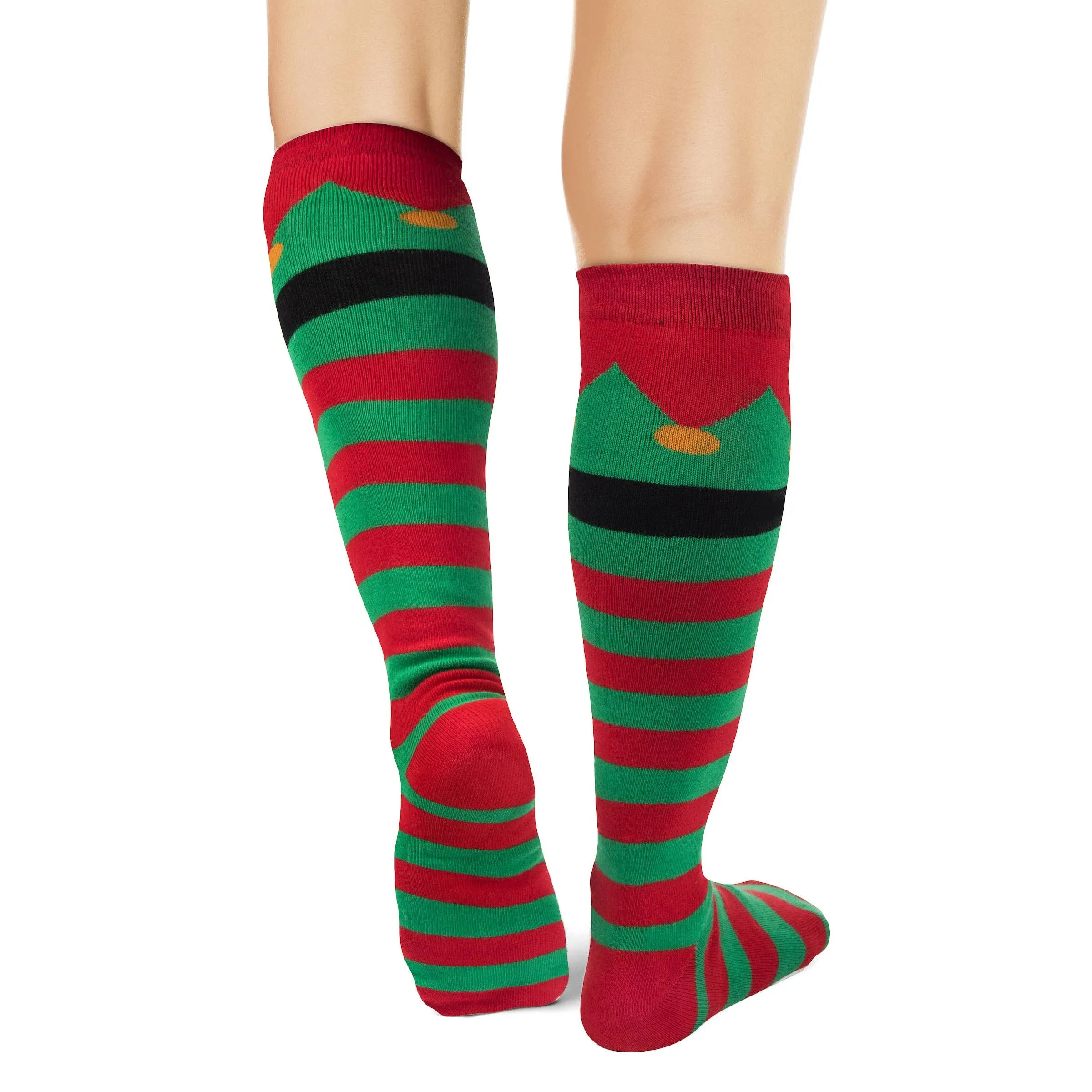 Santa & Elf Knee High Socks (2 Pack)