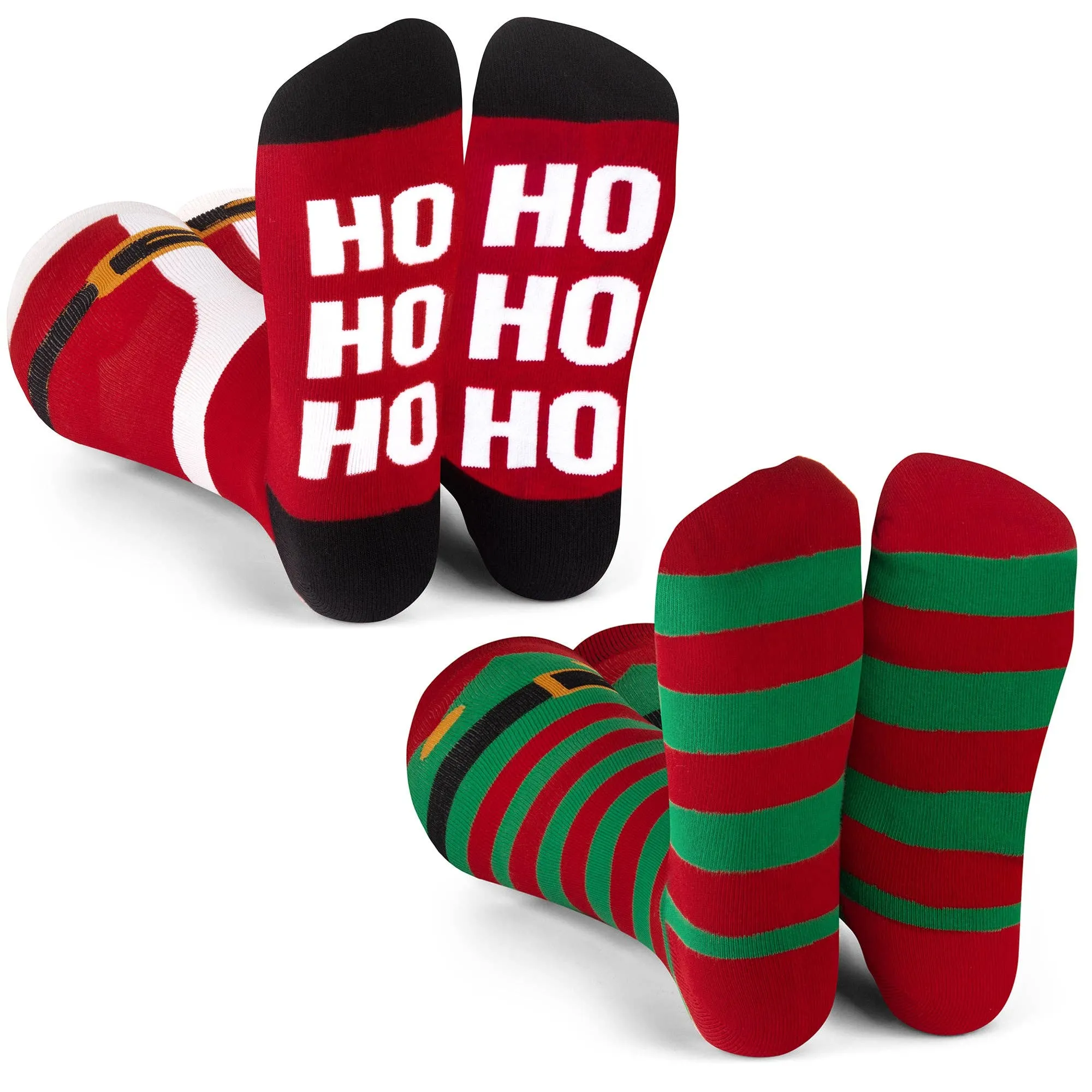 Santa & Elf Knee High Socks (2 Pack)