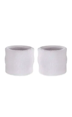 Smal White Toweling Wristbands