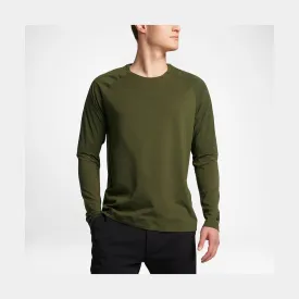 Sportswear Bonded Mens Long Sleeve T-Shirt (Olive Green)