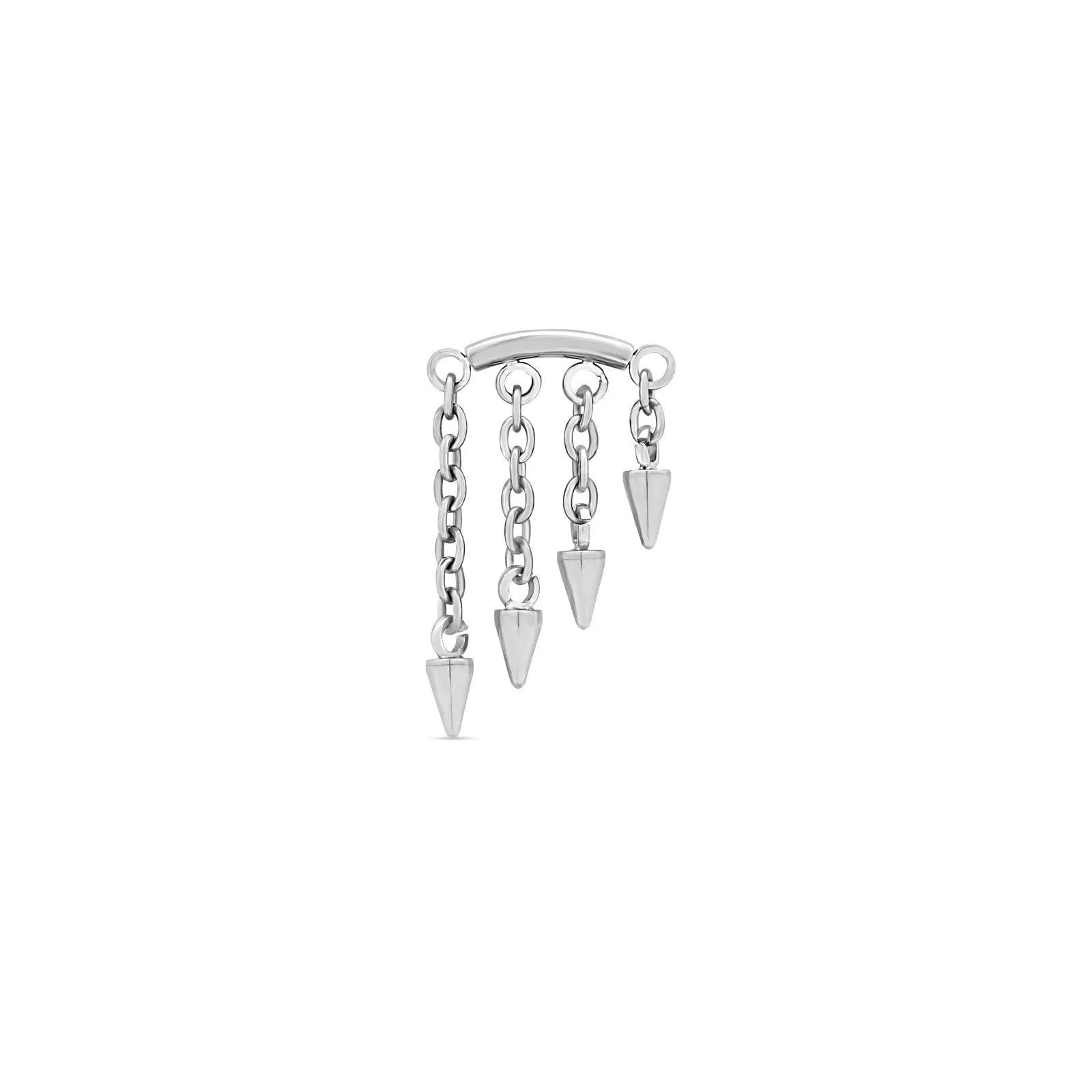 Trident Threadless 4 Dangles Spike Chains