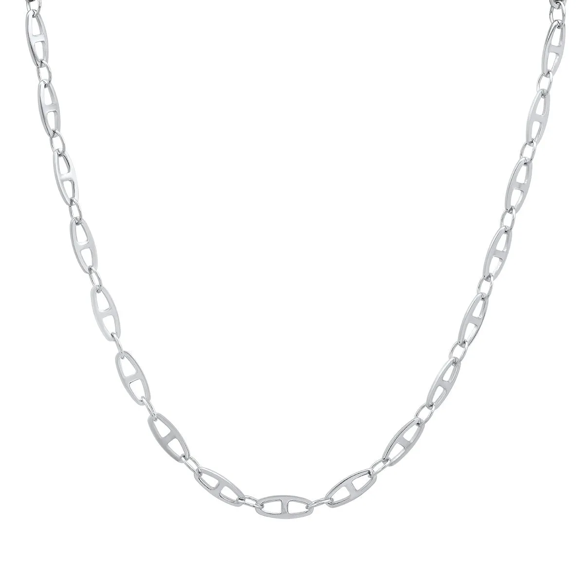 Unisex Stainless Steel Mariner Link Necklace