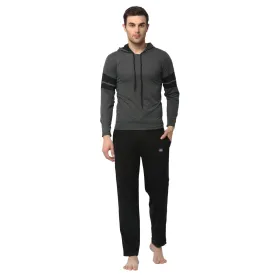 Vimal Jonney Grey Black Night Suit For Men's